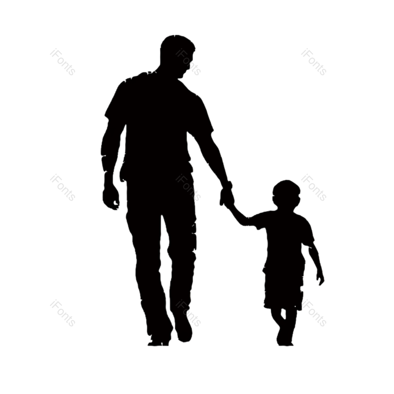 父亲节图片,牵手元素,素材PNG,人物免抠素材